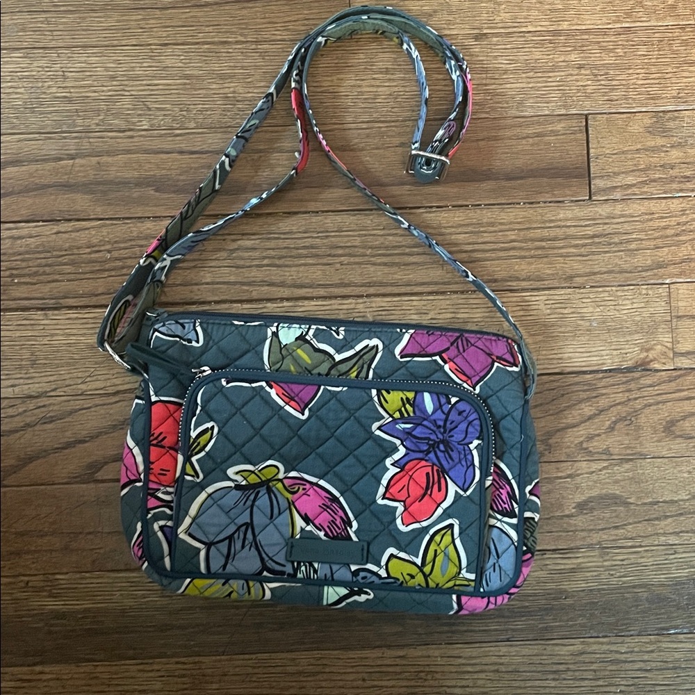 Vera Bradley Falling Flowers Crossbody Quilted Bag